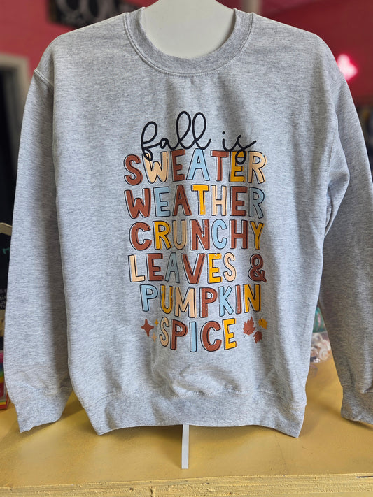 Fall Graphic Print Sweater Pullover